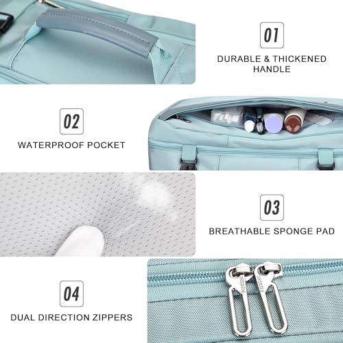 PIJUSHI Travel Backpack for Women Expandable Carry on Luggage Backpack Airline Approved TSA 16" Laptop Bag Business with USB Port(PE034 Blue) - color: Blue
