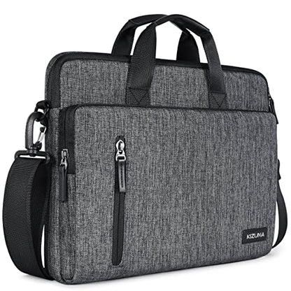 KIZUNA Laptop Bag Case 15.6 Inch Computer Shoulder Messenger Sleeve Briefcase For 16" MacBook Pro M1 M2 Max/MacBook Air 15 M2/16 Lenovo IdeaPad Flex 5i/Thinkbook 16+ /Dell XPS 15, Grey - color: Grey, size: 15-15.6 Inch