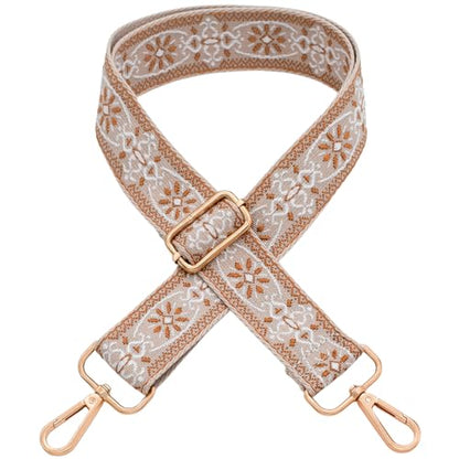 Replacement Purse Strap Shoulder Strap Adjustable Crossbody Strap for Women Crossbody Wide Shoulder Bag - color: Camel Star-gold Metal