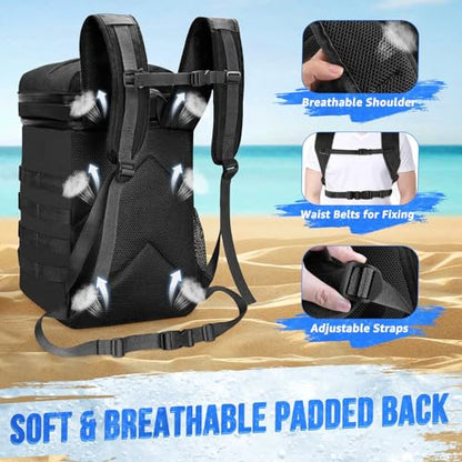 WOTOW Backpack Cooler 45 Cans - Tactical Insulated Soft Cooler Bag - Large Capacity Leakproof Back Pack, for Women Men, Cooler Backpack Camping Hiking Picnics Beac