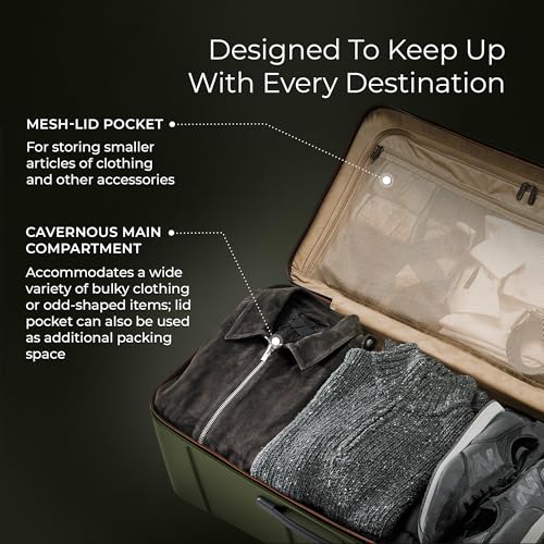 Briggs & Riley 32 Inch Extra Large Trunk Checked Luggage - Maximum Capacity Hard Shell Heavy Duty Travel Suitcase with 360-Degree Spinner Wheels - TSA Lock - Torq Collection - Hunter Green - color: Hunter, size: 32"