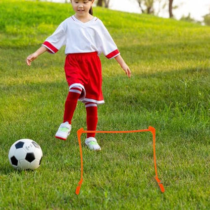 OSALADI Adjustable Plastic Soccer Training Hurdles, Foldable Speed Hurdles with 3 Height Settings, Wear-Resistant Agility Equipment for Football Drills and Running Practice