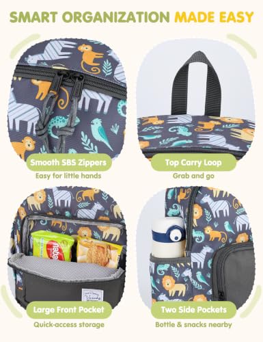 VASCHY Kids backpacks, Cute Lightweight Water Resistant Preschool Backpack for Boys and Girls Chest Strap | Cute - color: Cute Lions, size: Small (4-6 Yrs) - 15'' H