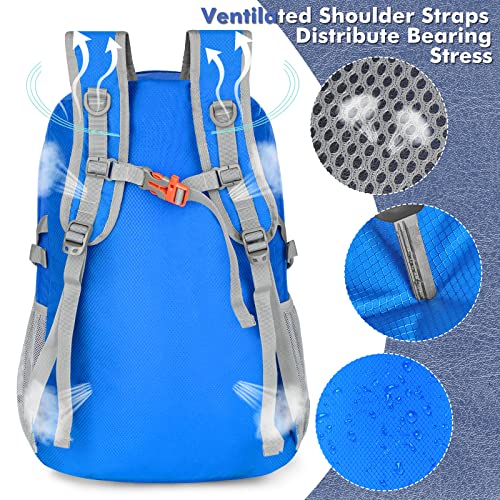 ZOMAKE Lightweight Packable Backpack 30L, Foldable Travel Hiking Daypack - color: Dark Blue