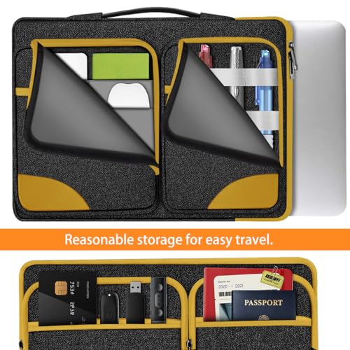 ZINZ 360 Protective Laptop Case 15" 15.6" 16" Sleeve, Water-Resistant Handbag with Straps Compatible with 16" MacBook Neo, MacBook Pro Air 16"/15", XPS 16" and Most 15" 15.6" 16" Notebooks,B01YL02 - color: B01yl02, size: 15"-16"