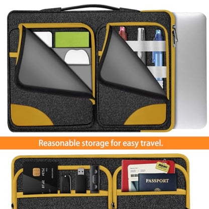 ZINZ 360 Protective Laptop Case 15" 15.6" 16" Sleeve, Water-Resistant Handbag with Straps Compatible with 16" MacBook Neo, MacBook Pro Air 16"/15", XPS 16" and Most 15" 15.6" 16" Notebooks,B01YL02 - color: B01yl02, size: 15"-16"