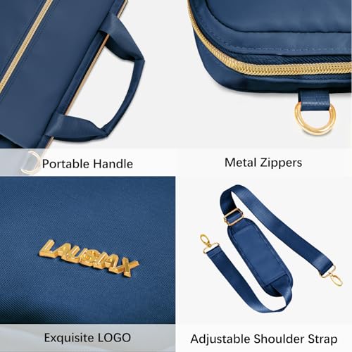 Laptop Case Bag Women Men Computer Sleeve Compatible with MacBook/Dell/HP/Acer/ASUS/LG, Waterproof Shoulder Carrying Briefcase, Blue, 14-14.5 Inch - color: Blue, size: 14 inch