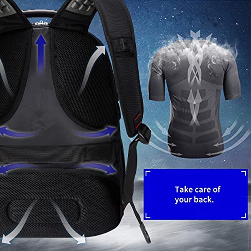 SHRRADOO Extra Large 50L Travel Laptop Backpack with combination lock, College Backpack Airline Approved Business Work Bag Fit 17 Inch Laptops for Men Women,Purple - color: Purple