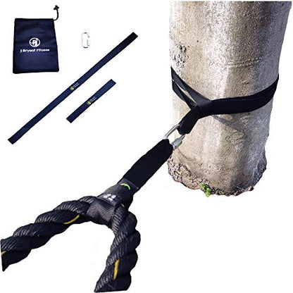 J Bryant Fitness Extra Length Outdoor Battle Rope Anchor Strap Kit Accessories Sport for Rope Easy Setup Home Gym Muscle Workout Equipment | 19" | 31" | 59" Length - size: X-Large