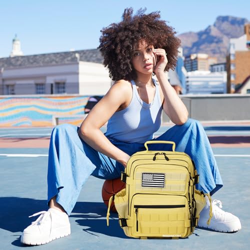 Boomistry 15L Mini Tactical Backpack Small Tactical Backpack for Women, Military Molle Backpack for Gym, Daily (Khaki) - color: Khaki-15l
