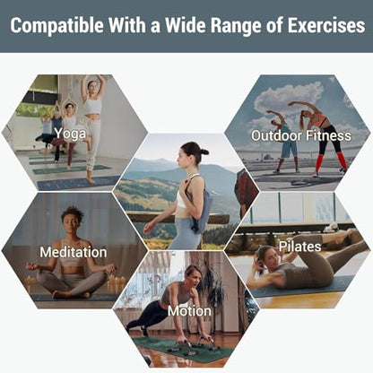 Avoalre Yoga Mat Foldable - Textured Non Slip Exercise Mat -Travel Lightweight Hot Yoga Mat with Carry Bag for Pilates & Home Workouts (72"L x 24"W x 3mm Thick) - color: Gray