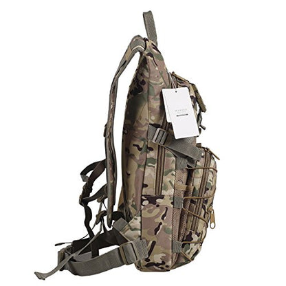 Hydration Backpack with 3L Water Bladder for Hiking and Climbing - color: CP Camo