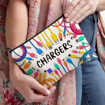Vibrant Makeup Bag - Double-Sided Print Travel Organizer, Soft Cosmetic Pouch for Women, Ideal Gift for Birthday Graduation Christmas (White, Style D) - style: Style D