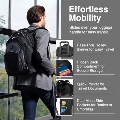 Wenger Synergy Laptop Backpack, Fits 16 Inch Laptop, Men's and Women's Laptop Bag, Black/Grey - style: Wenger Synergy Laptop Backpack
