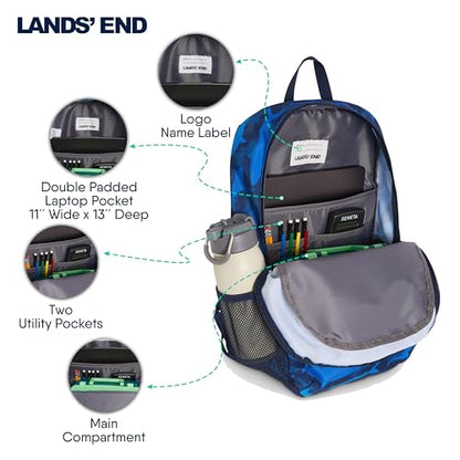 Lands' End Unisex Kids Medium ClassMate Lightweight Durable Elementary School Backpack, Limoges - color: Limoges