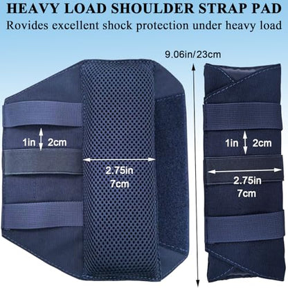 Ultra Thick Shoulder Strap Pad 2 Pack, Heavy Load Backpack Strap Pads, High Elasticity Tactical Bag Shoulder Pads - color: Dark Blue
