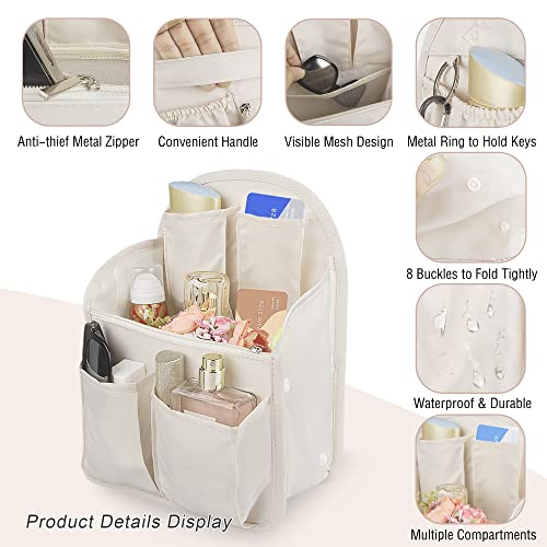 Bag Organizer Insert, Oxford Fabric Travel Divider Bag for Men or Women, Lightweight Bag Liner, Waterproof Organizer Pouch for Rucksack, Tote Bag, Shoulder Bag, etc. (Small) - size: Small