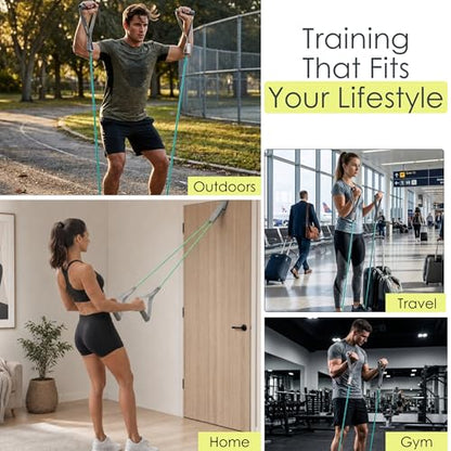 EQYP Power Tube Resistance Bands with Handles – Exercise Bands for Home Workouts - size: 30lb