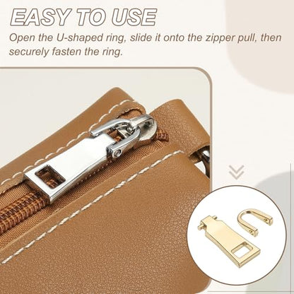 uxcell 2Pcs Zipper Pull Replacement, Detachable Metal Zipper Handle Mend Fixer Tab Repair for Luggage Suitcase Backpack Jacket Bags Boots Coat Handbags, Black - color: Black