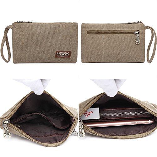 KAUKKO Travel Laptop Backpack, Outdoor Rucksack, Causal backpack Fits 15.6"(Canvas Khaki2pc) - color: Canvas Khkai(2pcs), size: Large