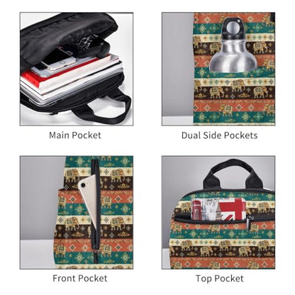 Expandable Outdoor Daypack Lotus Elephants African Ethnic, Flexible Capacity Hiking Rucksack for Wilderness Travel Field Activities Men Women - color: Picture (45)