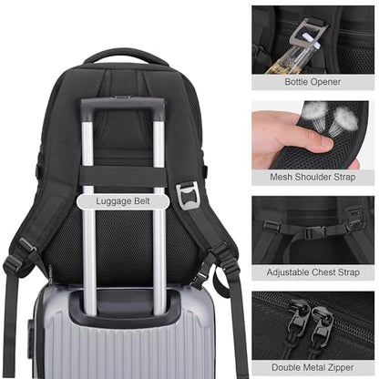 VS VOGSHOW Insulated Double Deck Cooler Backpack for Men Women, 36 Cans Large Leakproof Cooler Bag for Camping, Hiking, Picnic, Fishing, Beach, Travel - color: Black