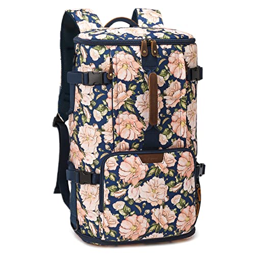 G-FAVOR Travel Backpack for Women, 40L Carry On Backpack Flight Approved Convertible Duffel Bag Backpack Fit for 17.3 Inch Laptop Bag, Floral - color: Floral