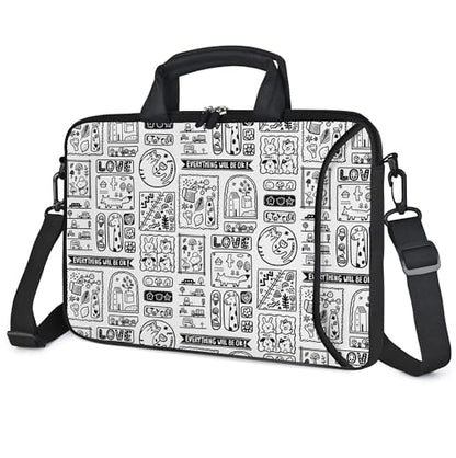 RICHEN Messenger Bag Carrying Case Sleeve with Handle Accessory Pocket Fits Laptops/Notebook/ebooks/Kids tablet/ipad (11-13.3 inch, Animal Cartoon) - color: Animal Cartoon, size: 11-13.3 inch