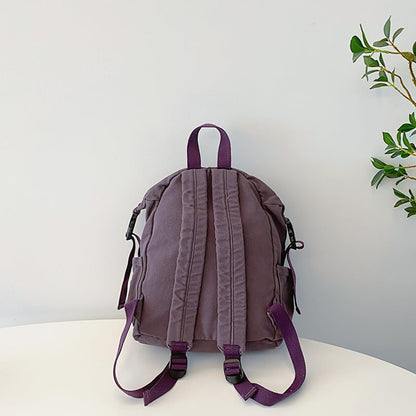 MaxxCloud Canvas Backpack-Adjustable Shoulder Straps,Unisex Mini Laptop Backpack for Work&Travel,Casual Daypack (Purple) - color: Purple