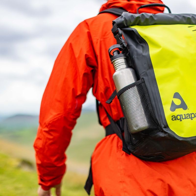 Aquapac Heavyweight 28L Waterproof Toccoa Backpack, UK Made, Travel Essential, 5 Year Warranty, Hiking, Mountain Biking - color: Acid Green
