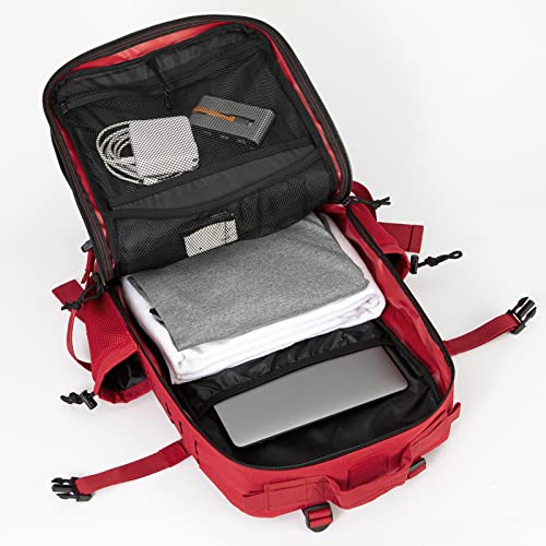 QT&QY 25L/45L Military Tactical Backpack For Men Molle Daypack 3 Day Bug Out Bag Hiking Rucksack With Bottle Holder - color: 45l 2.0 Red