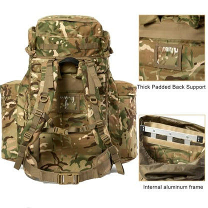 MT PLCE Tactical Backpack with Internal Frame, Military Rucksack for Outdoor, Hiking, Survival - color: Mtp