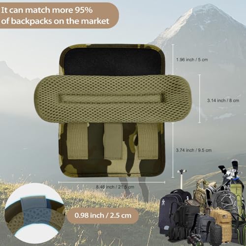 ZINMARK 2Pcs Thick Cushioned Shoulder Pads, Anti-Slip Design and Breathable Mesh Pads for Shoulder Strap,Soft and Comfortable - color: Camouflage Green