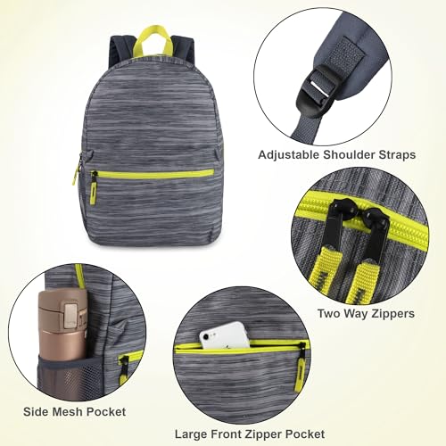 Trail maker 17 inch Backpack for Travel & Commute, Zippered Front & Mesh Side Pockets, Padded Straps - color: Art Board