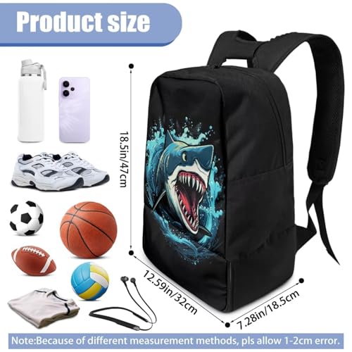 Basketball Backpack With Separate Ball Compartment And Shoes Fit Basketball Volleyball Football - color: Shark