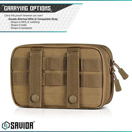 Savior Equipment IFAK Buddy Tactical First-Aid Kit Rip Away MOLLE Pouch Emergency EMT Utility Organization Medical Supply Carrier Outdoor Survival Travel Bag, Attach to Backpack/Belt Loop - color: Dark FDE