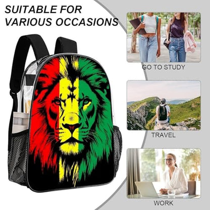 Lightweight Rucksacks for Camping Picnic Walking Cycling, Large Capacity Multipurpose Anti-Theft Carry On Bag, Reggae Rasta Flag Lion Travel Hiking Camping Rucksack - color: Pattern 211