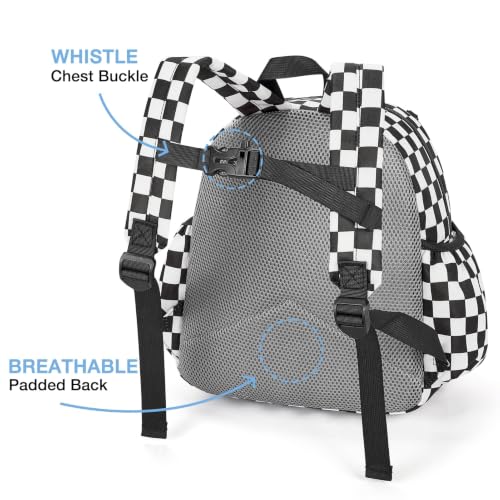 STEAMEDBUN Kids Backpack for Boys Girls 5-8, 15inch Girls Boys Backpacks Kindergarten - color: Black Checkerboard, size: SMALL-15"H(fit folder)
