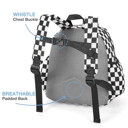 STEAMEDBUN Kids Backpack for Boys Girls 5-8, 15inch Girls Boys Backpacks Kindergarten - color: Black Checkerboard, size: SMALL-15"H(fit folder)
