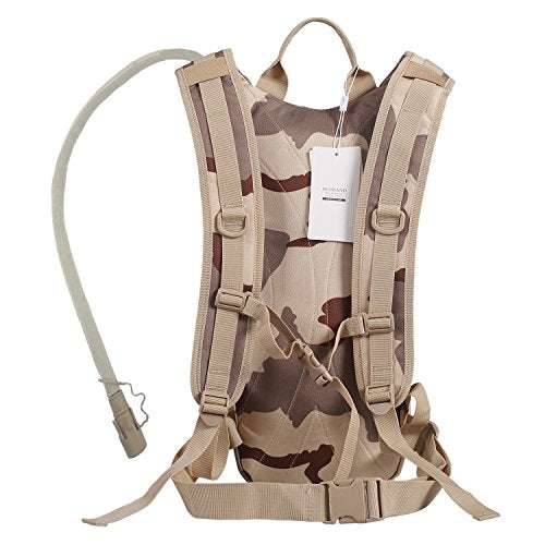 Hydration Backpack with 3L Water Bladder for Hiking and Climbing - color: Desert Camo