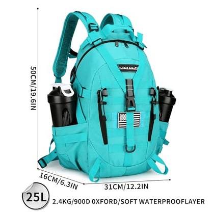 Lovelinks21 25L Tactical Backpack Hiking Daypacks Outdoor Military Molle Bag EDC Rucksack Motorcycle Backpack for Camping - color: Lake Blue