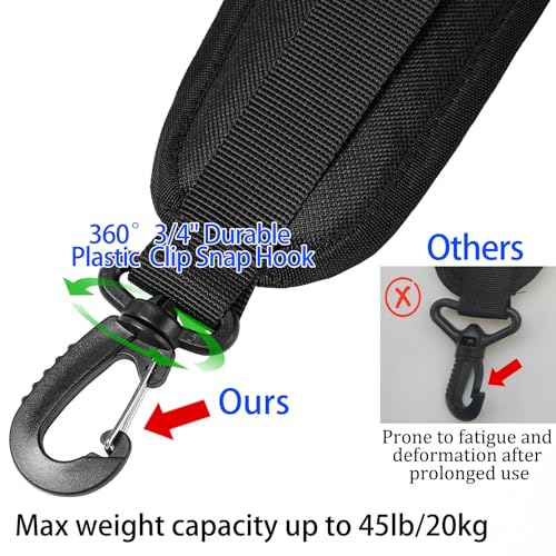 Adjustable Backpack Straps, Backpack Replacement Shoulder Padded Strap with Plastic Clips for Backpack Dry Bag Camping Sprayer Multi-Purpose Use