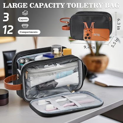 YOOLIFE Birthday Gifts for Men Travel Toiletry Bag for Men, Black M - color: Black, style: M