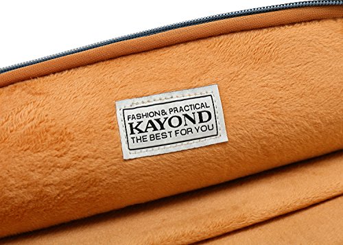kayond Water-Resistant Canvas 14.1 Inch Laptop Sleeve-Blue Water Hyacinth - color: Blue water hyacinth, size: 14-14.1 inch