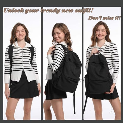 YGR Laptop Backpack for Women and Men, Waterproof Lightweight Travel Daily Rucksack Casual 15.6 inches Computer Bags for College, Grey - color: Grey