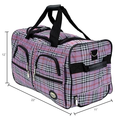 Rockland Rolling Duffel Bag, Black, 22" - color: PINKCROS, size: 22"