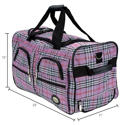 Rockland Rolling Duffel Bag, Black, 22" - color: PINKCROS, size: 22"