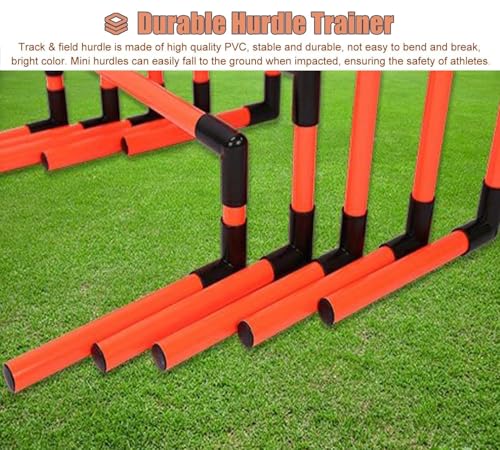 CMYUN 5 Pcs Different Heights Speed Agility Hurdles, Soccer Obstacle Hurdles Training Equipment, Portable Athletes Mini Hurdles Trainer, Sport Speed Hurdles(Red) - color: Red