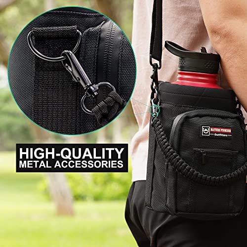 NATURE PIONEOR Universal Replacement Paracord Handle with Metal Hooks for Water Bottle Holder,Bags - size: Handle Strap(9.8'')