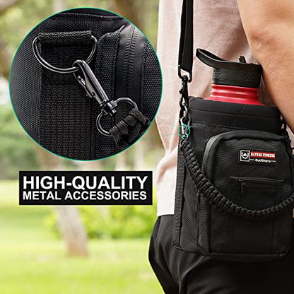 NATURE PIONEOR Universal Replacement Paracord Handle with Metal Hooks for Water Bottle Holder,Bags - size: Handle Strap(9.8'')